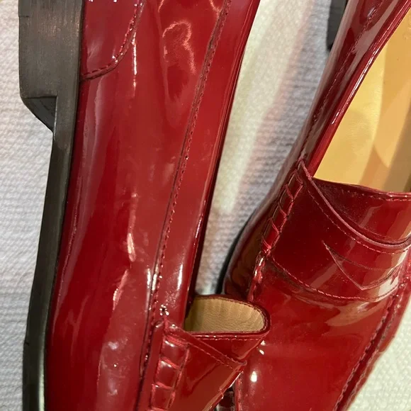 Cole Haan Red Patent Leather Loafers - Picture 4 of 8